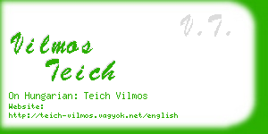 vilmos teich business card